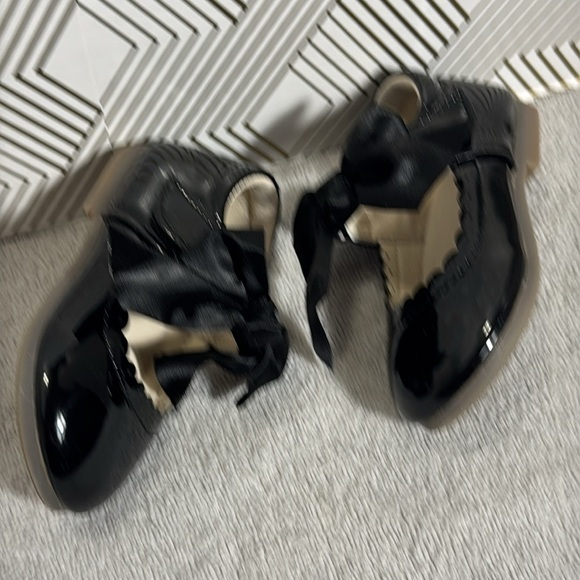 Girls shoes Black Baby Shoes with Bow design size 21 US 5.5 special occasion - Picture 3 of 6